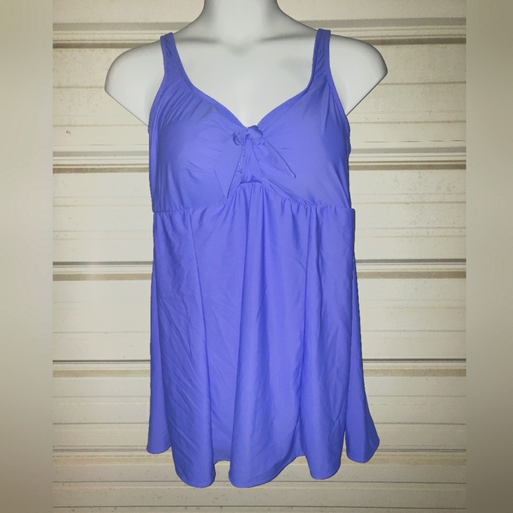 Plus Size 24 3x Womens Swimsuit Swim Dress Periwinkle Color New Blue Purple